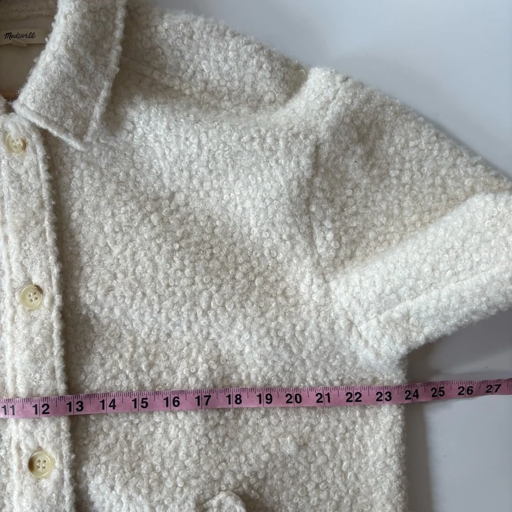 Madewell ||‎ Boucle Bomber Jacket Cream Ivory Medium
